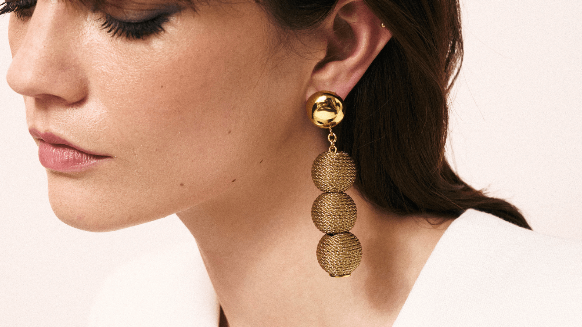 Earring Raffia-Wrapped