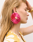 Sunflower Earring Fuchsia - Vanessa Baroni