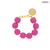 Raffia Beads Bracelet Fuchsia - Vanessa Baroni