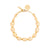 Big Organic Pearl Necklace Short Gold