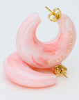 Moon Earring Bubble Gum Twist