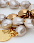 VB X Jennifer Knäble Organic Pearl Necklace Short with Gold Champagner Pearl - Vanessa Baroni