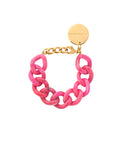 Flat Chain Bracelet Raspberry Marble