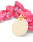 Flat Chain Bracelet Raspberry Marble