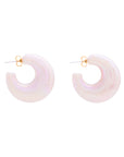 Moon Earring Iridescent Rose