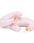 Moon Earring Iridescent Rose