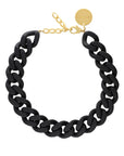 Flat Chain Necklace Matt Black - Vanessa Baroni