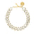 Flat Chain Necklace Snow Green Marble - Vanessa Baroni