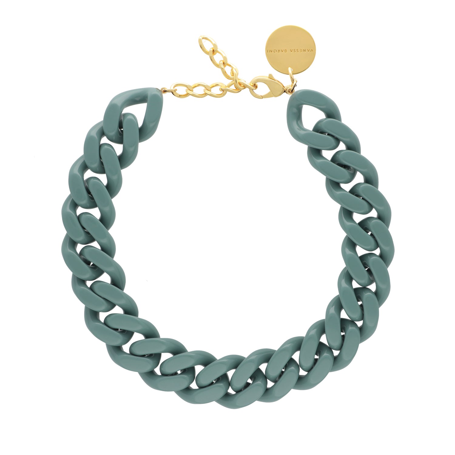 Flat Chain Necklace Winter Mint - Vanessa Baroni