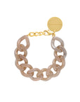 Mini Flat Chain Bracelet Biancone Marble