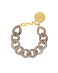 Mini Flat Chain Bracelet Greige Marble - Vanessa Baroni