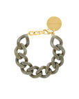 Mini Flat Chain Bracelet Light Olive Marble - Vanessa Baroni