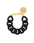 Flat Chain Bracelet Matt Black - Vanessa Baroni