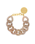 Flat Chain Bracelet Biancone Marble