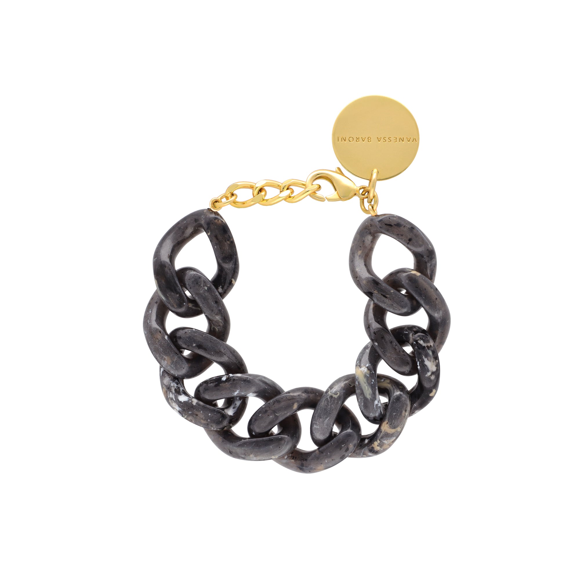 Flat Chain Bracelet Granite Marble - Vanessa Baroni