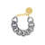 Flat Chain Bracelet Inked Grey Marble - Vanessa Baroni