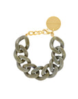 Flat Chain Bracelet Light Olive Marble