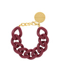 Flat Chain Bracelet Matt Bordeaux