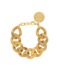 Flat Chain Bracelet Ocher Marble