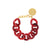 Flat Chain Bracelet Red Marble - Vanessa Baroni