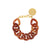 Flat Chain Bracelet Cognac Marble - Vanessa Baroni