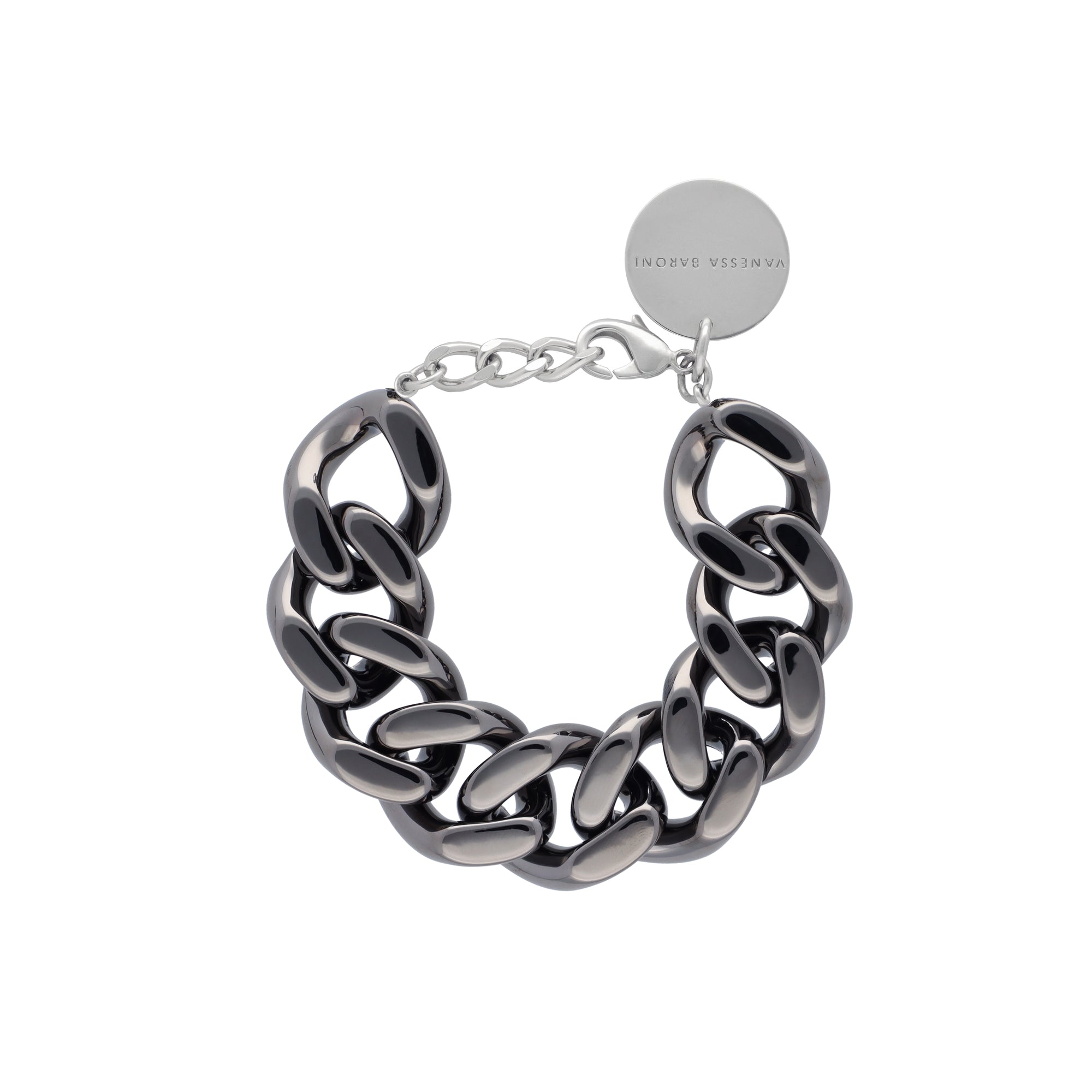 Flat Chain Bracelet Ultrablack - Vanessa Baroni