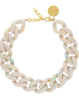 BIG Flat Chain Necklace Beige Multi - Vanessa Baroni