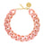 BIG Flat Chain Necklace Peach Marble - Vanessa Baroni