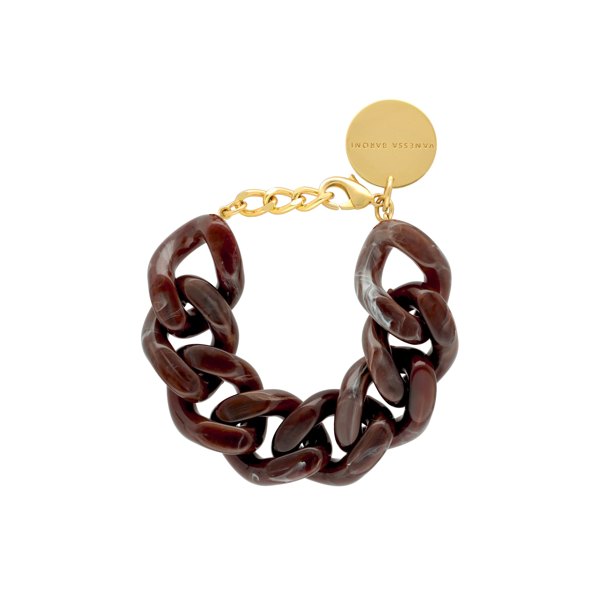 GREAT Bracelet Dark Brown Marble - Vanessa Baroni