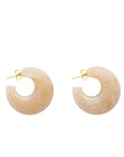 Moon Earring Honey Marble - Vanessa Baroni