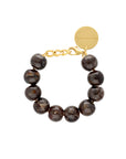 Beads Bracelet Dark Brown Marble - Vanessa Baroni