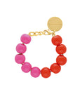 Beads Bracelet 2 Color Orange-Pink