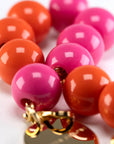 Beads Bracelet 2 Color Orange-Pink