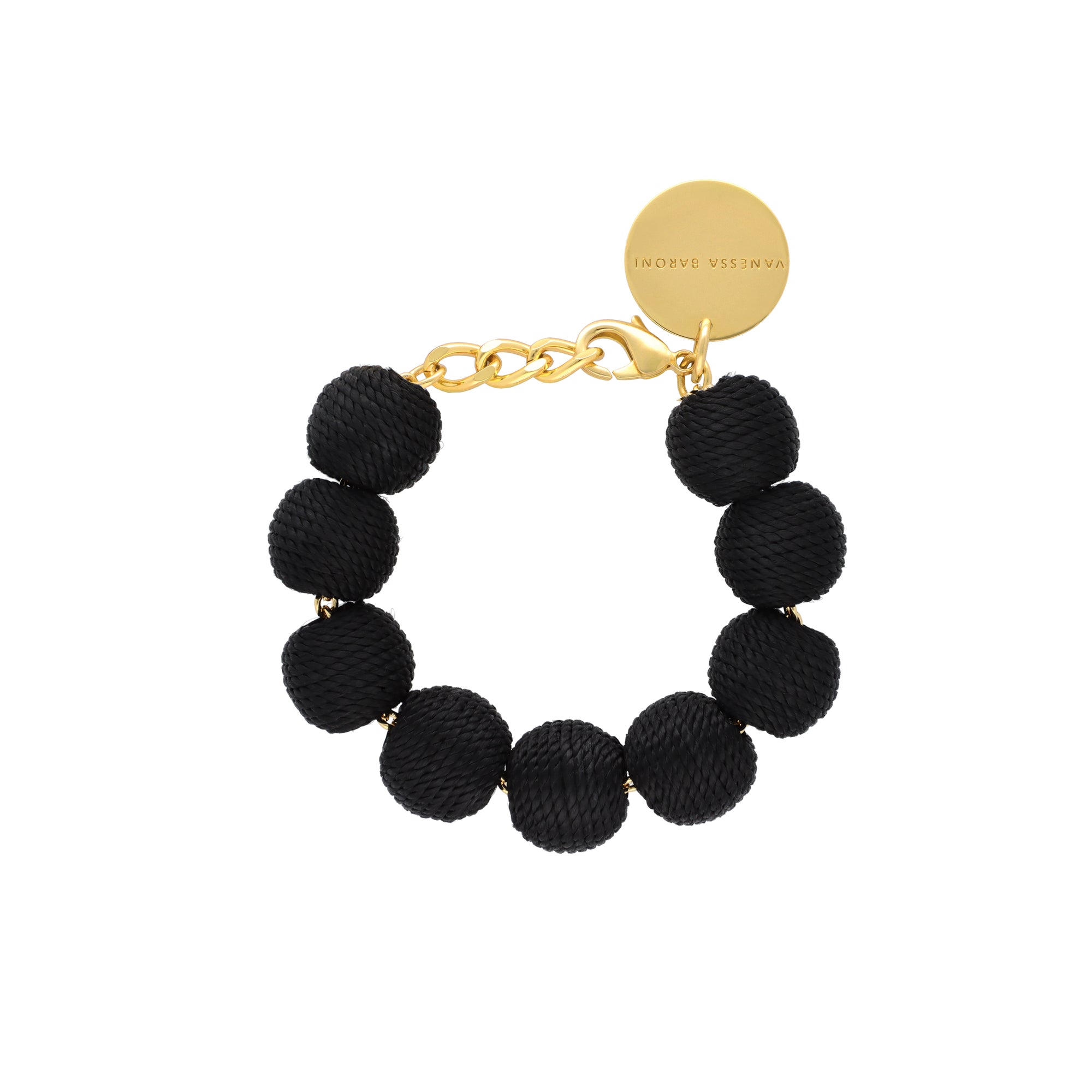 Wrapped Beads Bracelet Black - Vanessa Baroni