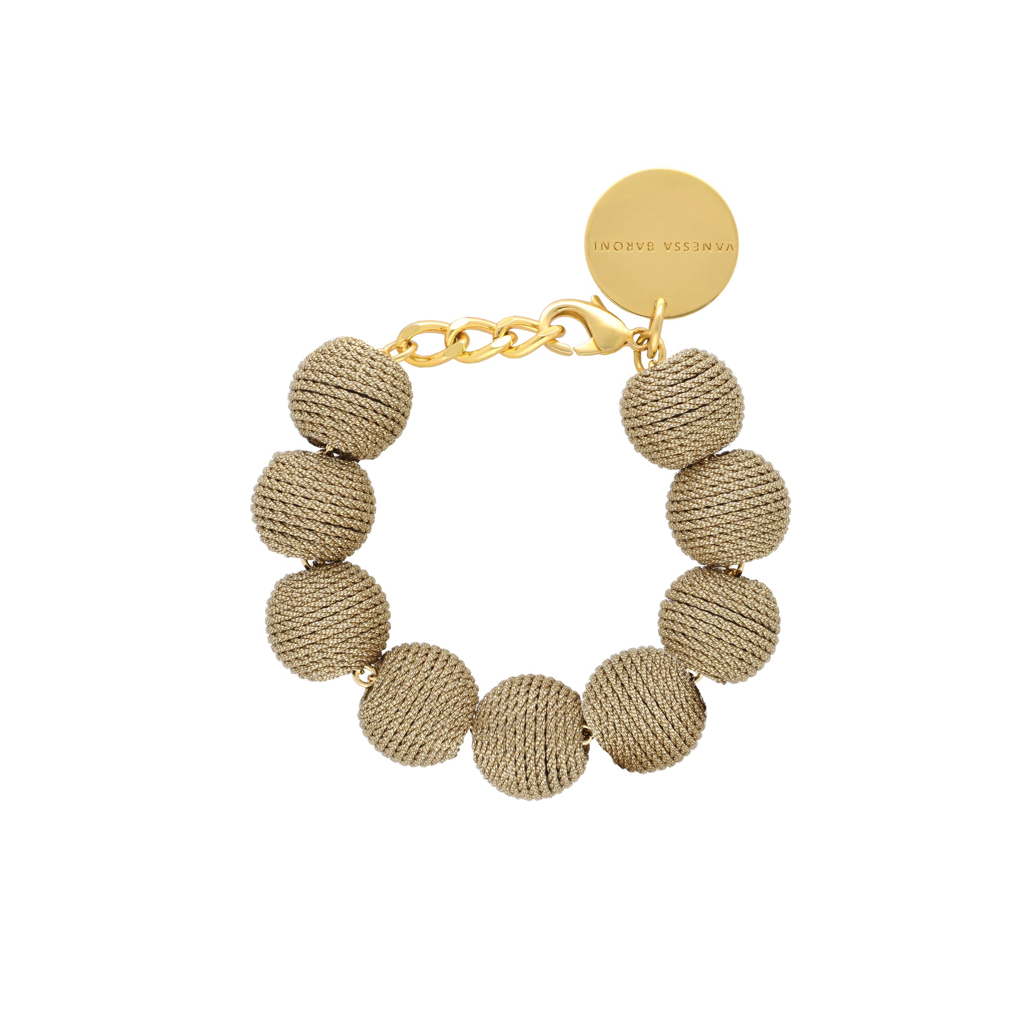 Wrapped Beads Bracelet Gold - Vanessa Baroni