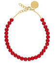 Mini Beads Necklace Scarlet Red