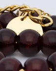 Small Beads Necklace Short Bordeaux Marble - Vanessa Baroni