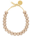 Small Beads Necklace Short Champagner Pearl