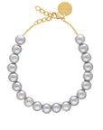 Small Beads Necklace Short Grey Pearl - Vanessa Baroni