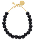 Small Beads Necklace Short Matt Black - Vanessa Baroni