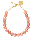 Small Beads Necklace Short Peach Marble - Vanessa Baroni