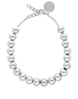 Small Beads Necklace Short Silver