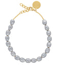 Organic Pearl Necklace Short Grey Pearl - Vanessa Baroni