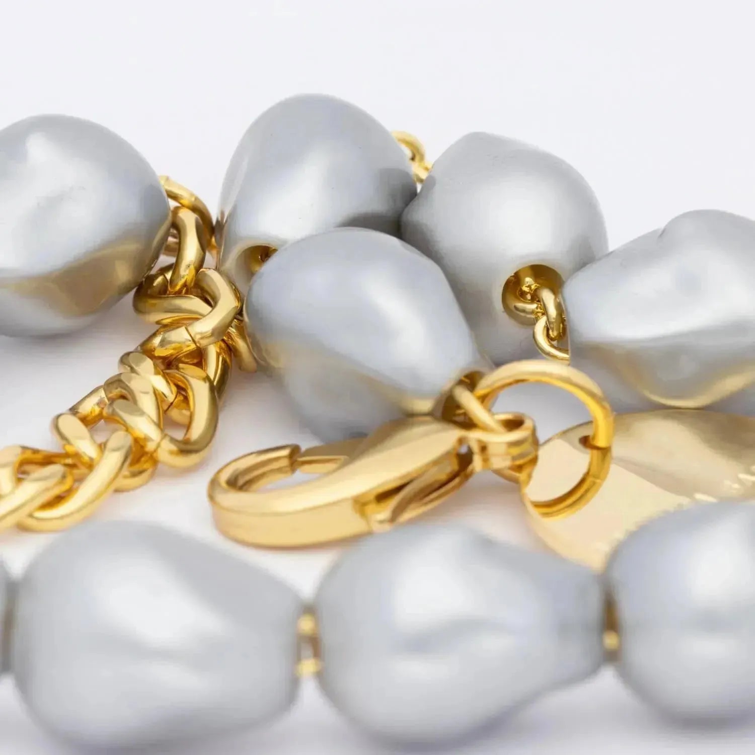 Organic Pearl Bracelet Grey Pearl