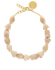 Stone Shaped Necklace Honey Marble