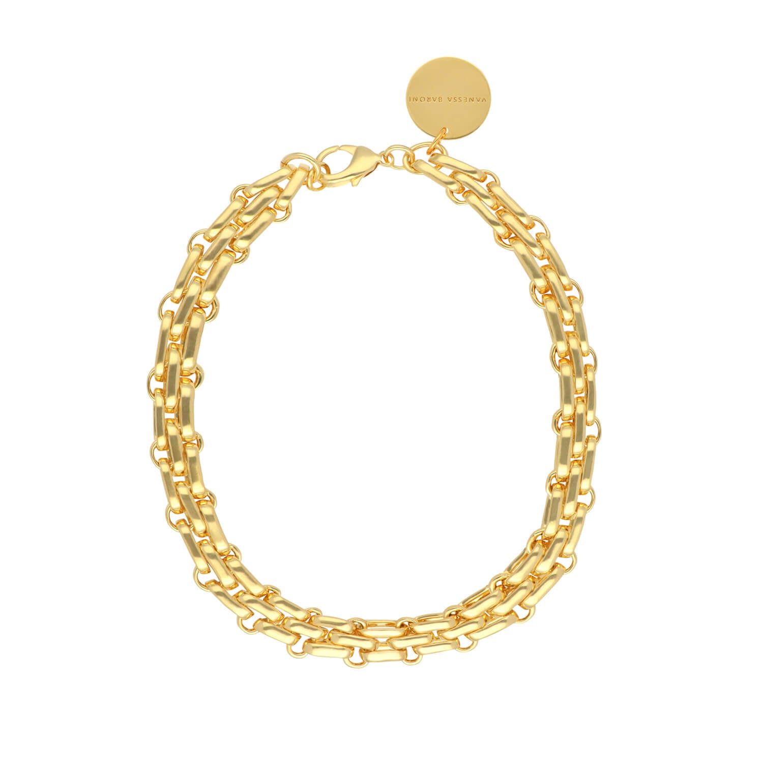 Three Layered Necklace Gold