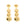 Organic Shaped Earring Gold - Vanessa Baroni