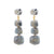 Organic Shaped Earring Inked Grey Marble - Vanessa Baroni