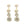 Organic Shaped Earring Snow Green Marble - Vanessa Baroni