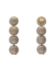 Small Beads Earring Greige Marble